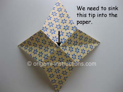 Origami Sink Fold Folding Instructions