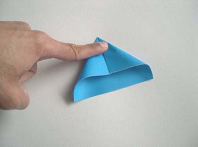  this helps you line up the corners which you fold down as shown below