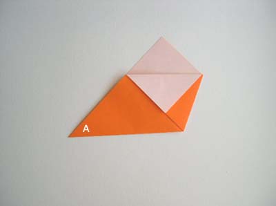 top corner folded downwards