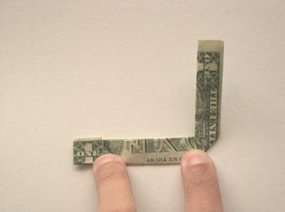 90 degree fold in dollar bill