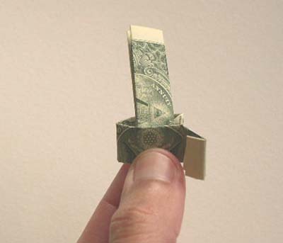 dollar bill origami ring. Dollar Bill Origami Ring Photo
