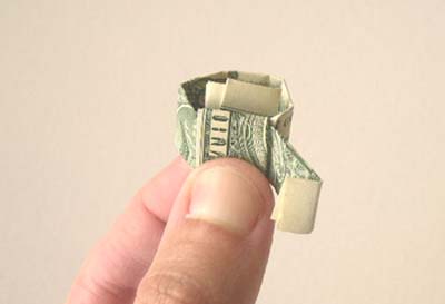 Dollar Bill Origami Ring Photo Diagrams 12