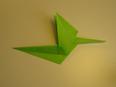 corner E folded upwards 12-origami-dragon