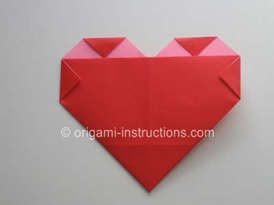 Easy Origami Heart Step 12