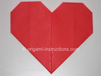completed Easy Origami Heart 
