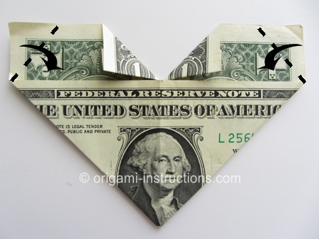 Money shop origami heart