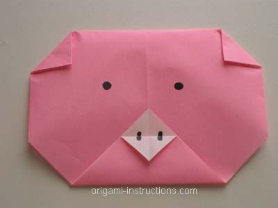 completed-easy-origami-piggy-decorated