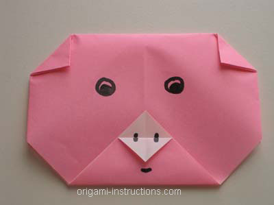 complted-easy-origami-piggy-decorated