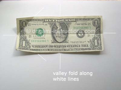 dollar bill creased