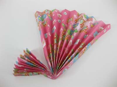 How to make a paper hand fan?, origami fan