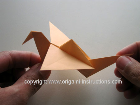 how to make the origami bird flap, part 1