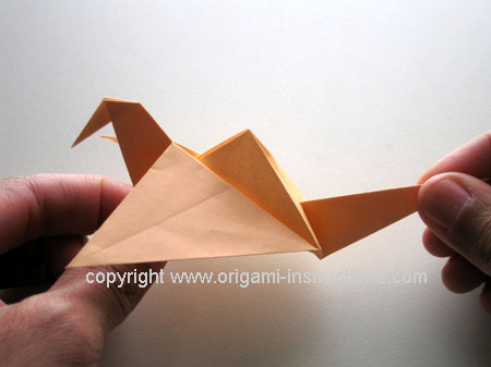how to make the origami bird flap, part 2