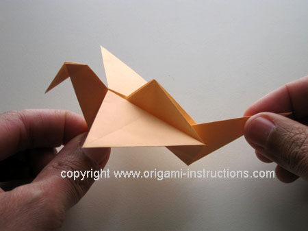 how to make the origami bird flap, part 3