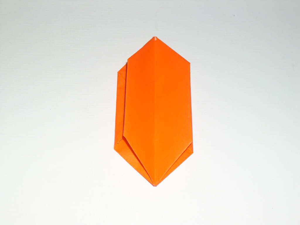 origami halloween pumpkin plain side