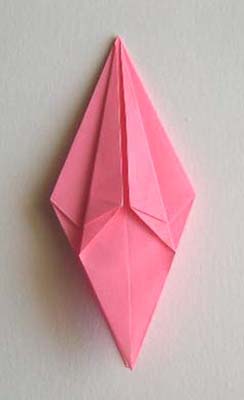 Origami Lily flower photo diagrams 16