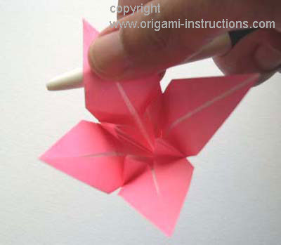 Origami Lily flower photo diagrams 19