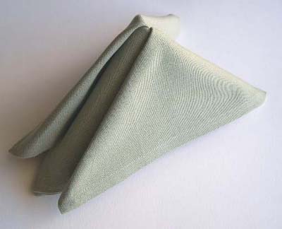 How to Fold a Dinner Napkin ~ The Pyramid Fold