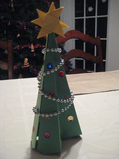 origami christmas tree