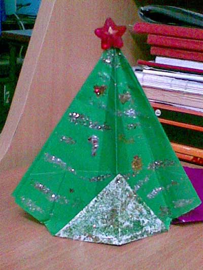 origami christmas tree