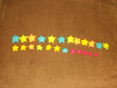 Pearlescent Secret Message Origami Lucky Star Paper Strips Star