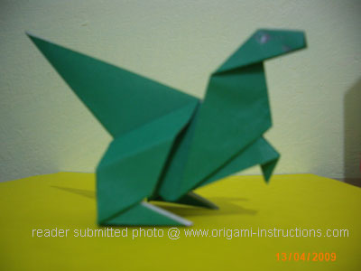 Origami Dinosaur at origami-instructions.com