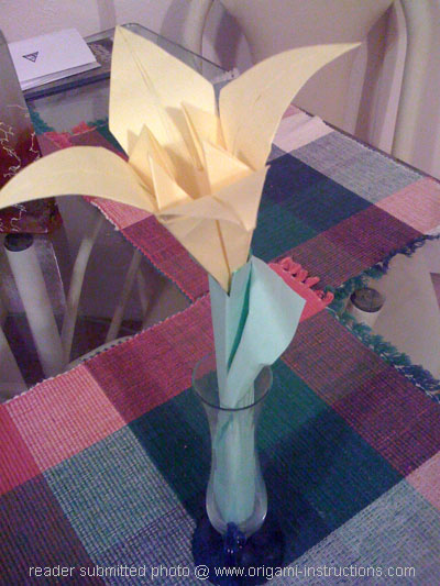 Origami Lily at origami-instructions.com