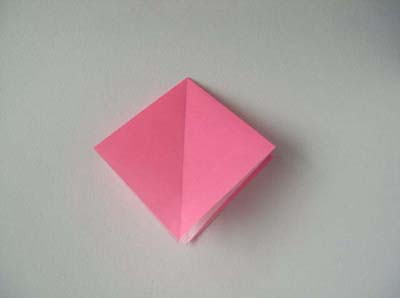 completed origami square base