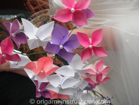 Origami wedding flowers instructions