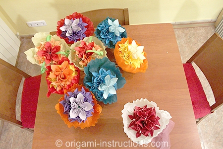 Origami wedding flowers instructions